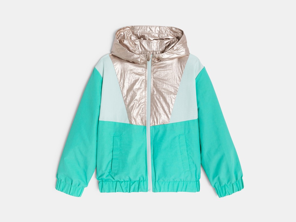 Wendbare Windjacke in Grün für Mädchen 1