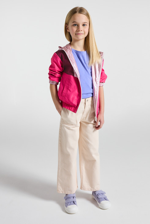 Coupe-vent réversible rose fille 1