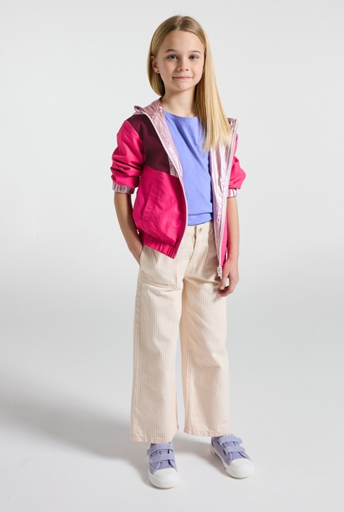 Coupe-vent réversible rose fille 1