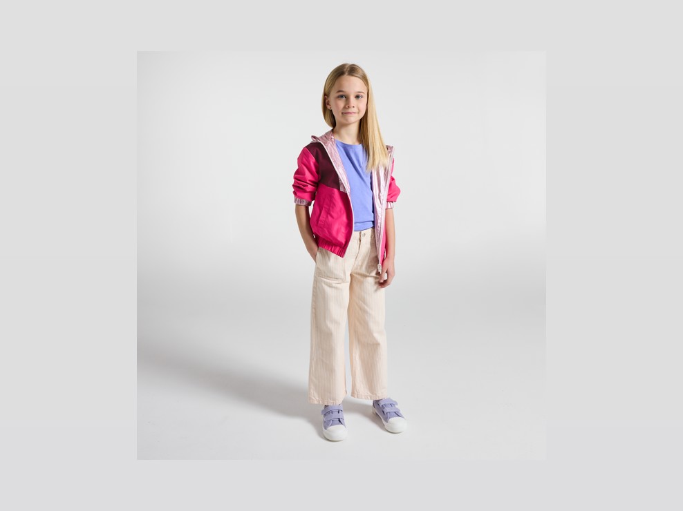 Wendbare Windjacke in Rosa für Mädchen 1