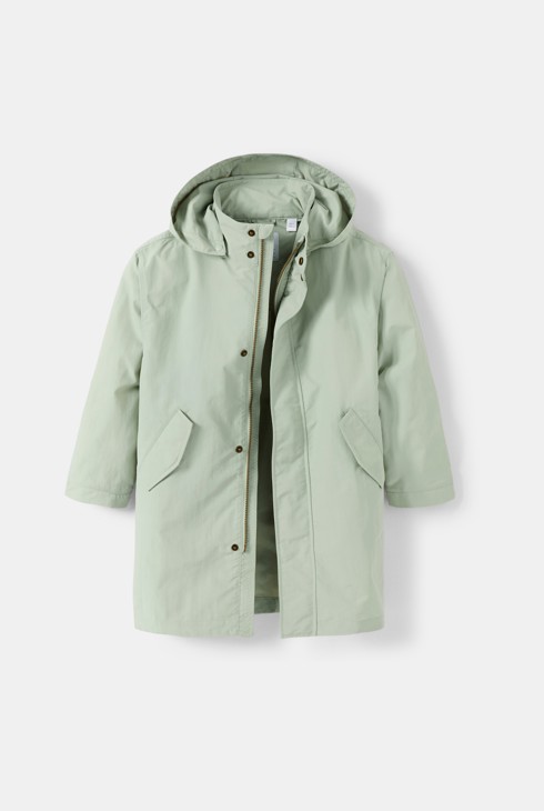 Parka à capuche vert fille 1