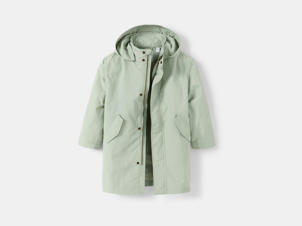 Groene parka met kap voor meisjes 1