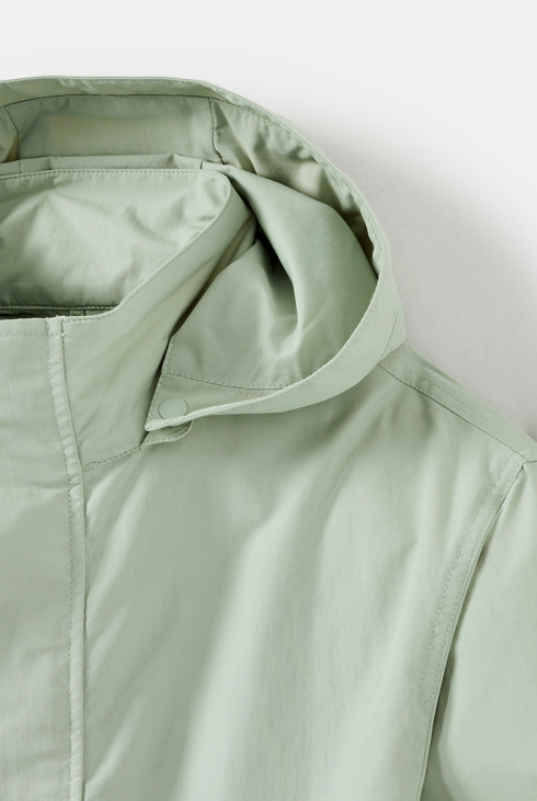 Parka à capuche vert fille 2