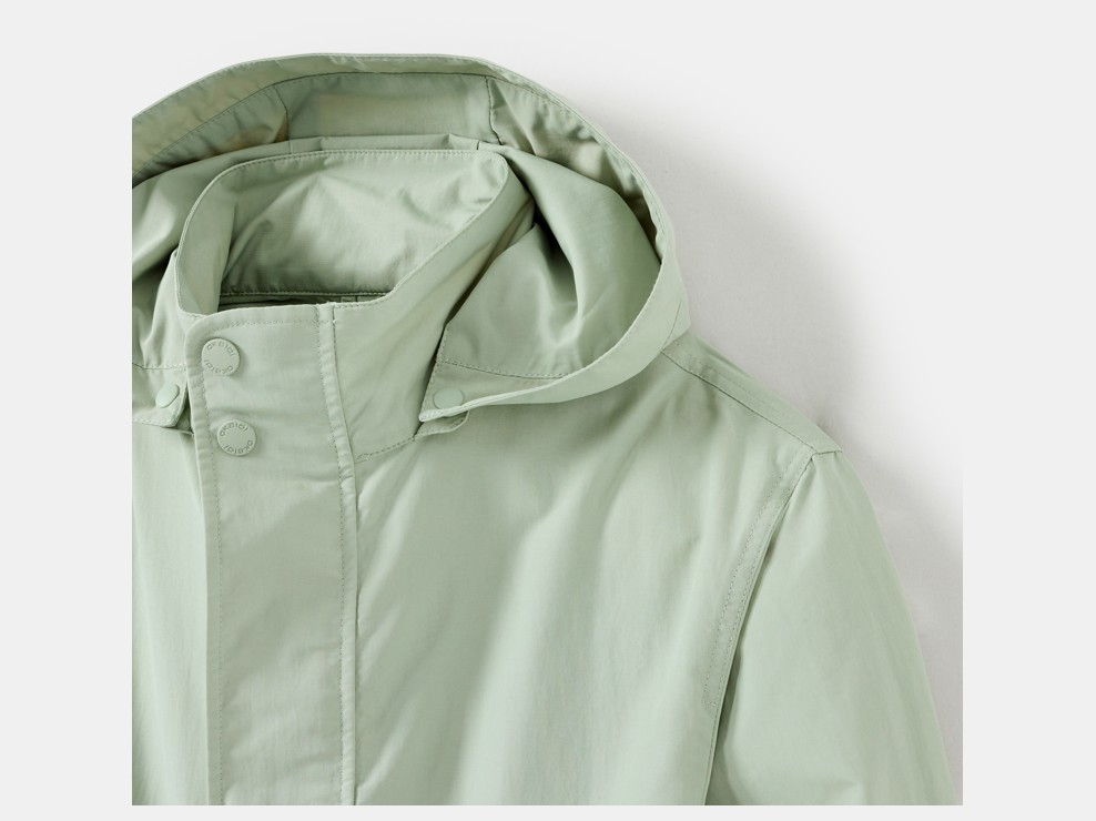 Groene parka met kap voor meisjes 2