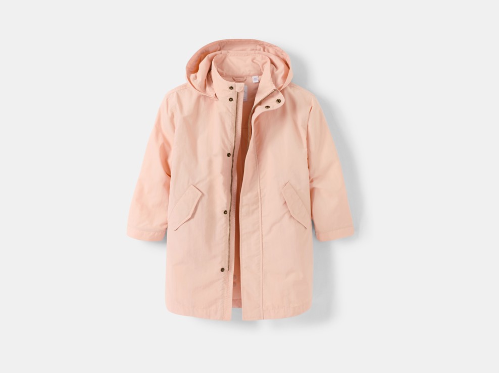 Parka à capuche rose fille 2