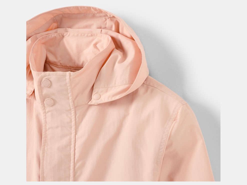 Parka mit Kapuze rosa Mädchen 2