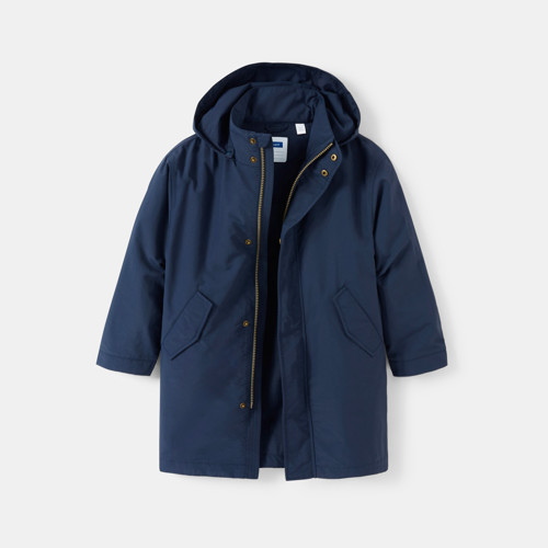 Parka À Capuche Bleu Marine Fille - Bleu Navy - 5A - OKAIDI