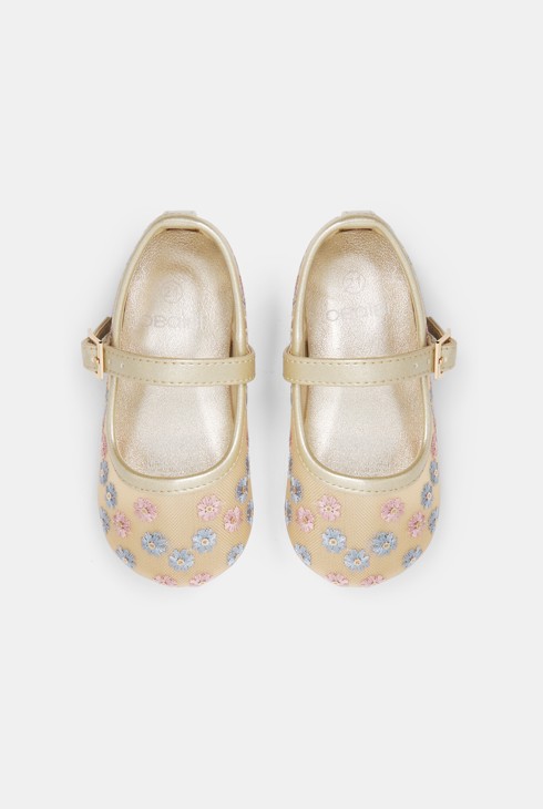 Ballerine fleurs brodées irisée bébé fille 2