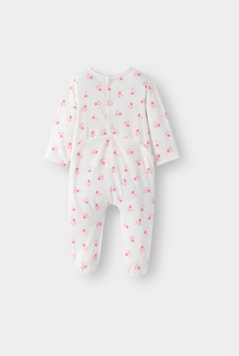 Dors-bien fleuri blanc bébé fille 2