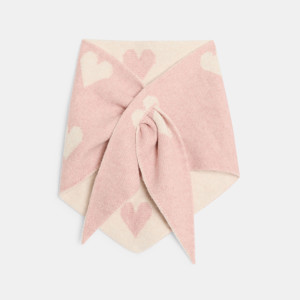 Écharpe rose motif cœur Fille