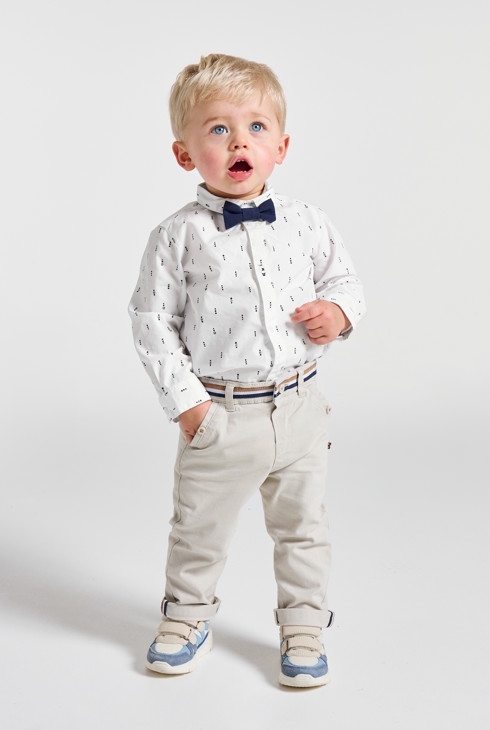 Camisa blanca para bebé niño 1