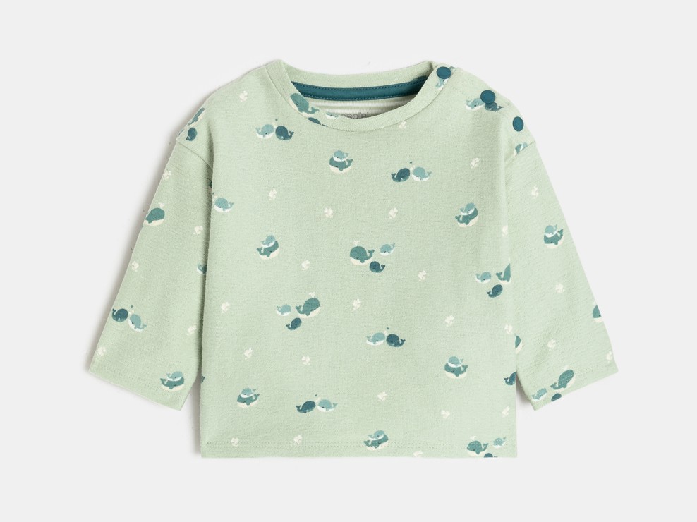 Ensemble grün bedruckt Kleinkind Junge 2