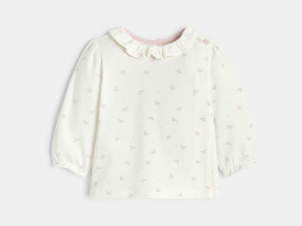 Rosa Ensemble mit Blumenprint für kleine Mädchen 2