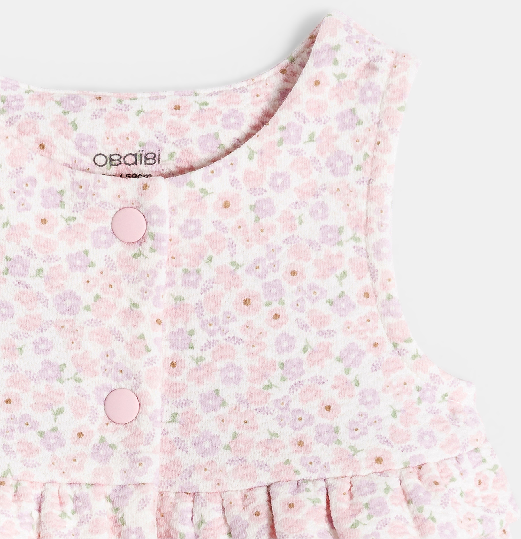 Rosa Kleid mit floralem Print für kleine Mädchen 2