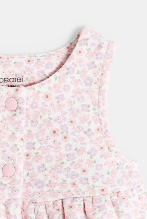 Vestido estampado floral rosa bebé niña 2