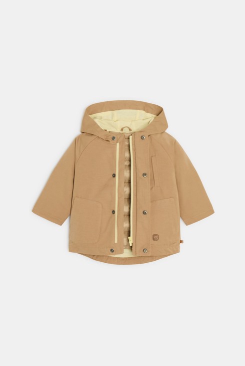 Parka 3 en 1 à capuche marron bébé garçon