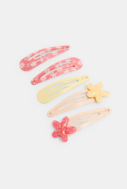 Haarspangen geblümt rosa Mädchen 1