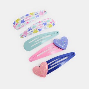 Barrettes à cheveux cœur multicolore fille