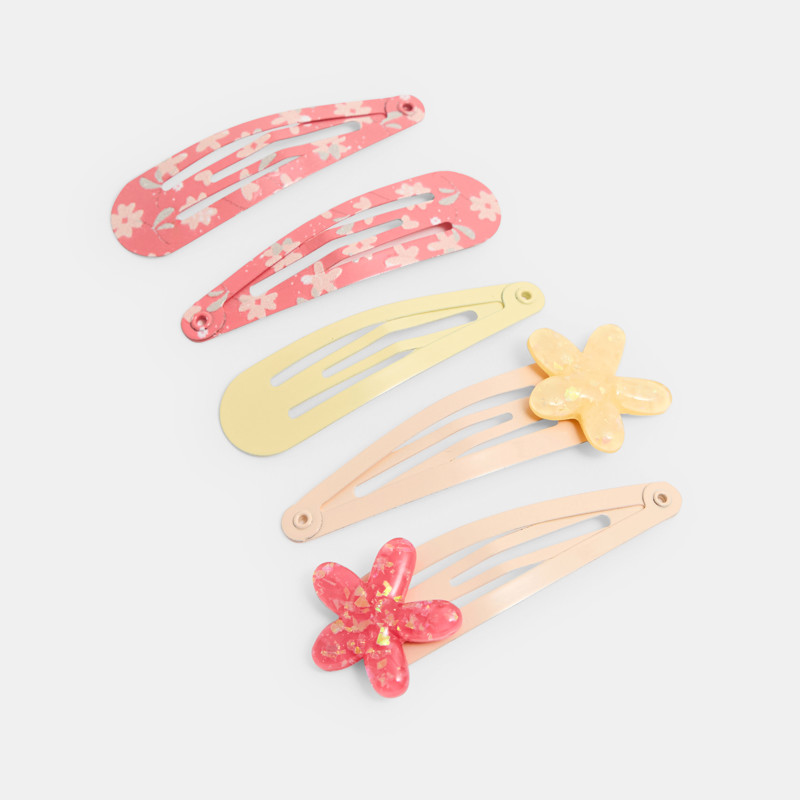 Haarspangen geblümt rosa Mädchen
