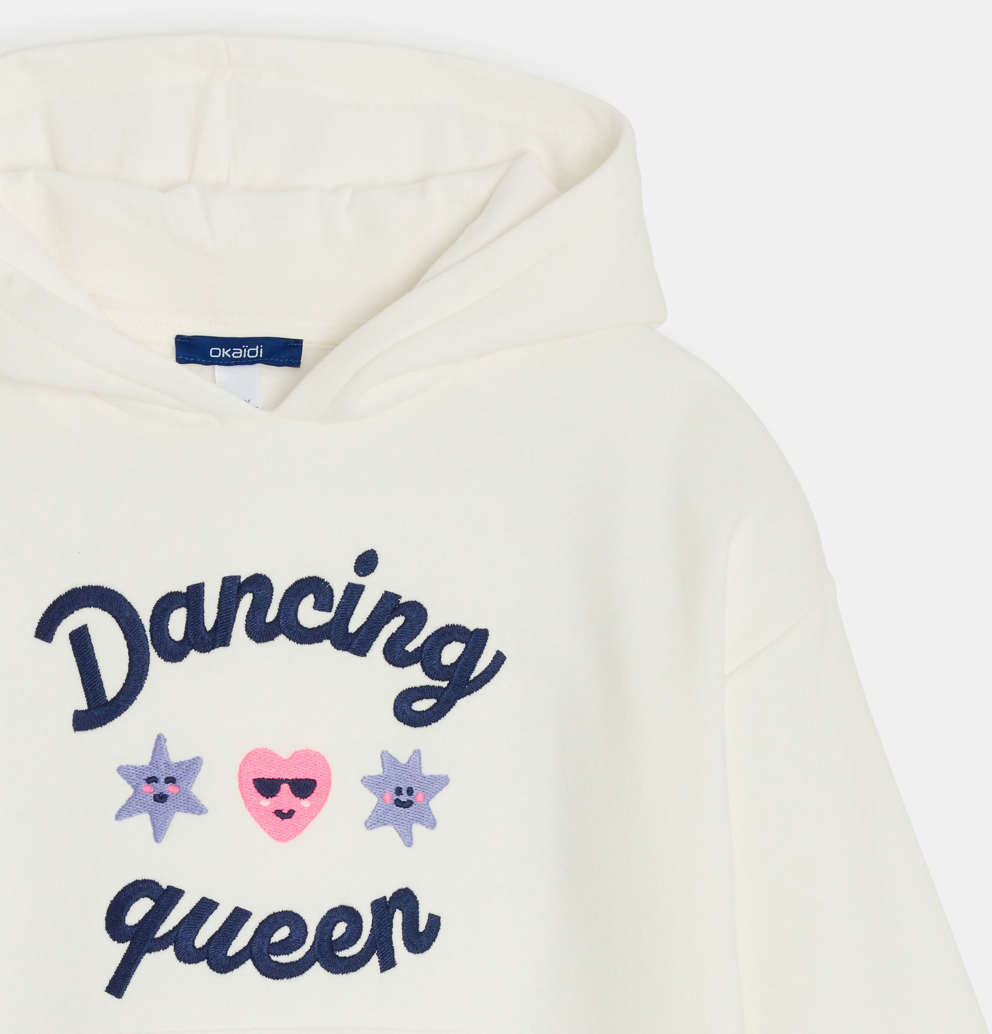 Hoodie bestickt weiß Mädchen 2