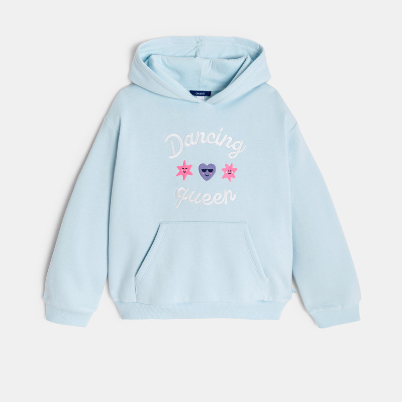 Hoodie bestickt blau Mädchen