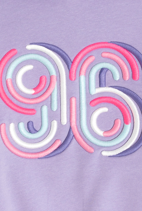 Hoodie bestickt blasslila Mädchen 2