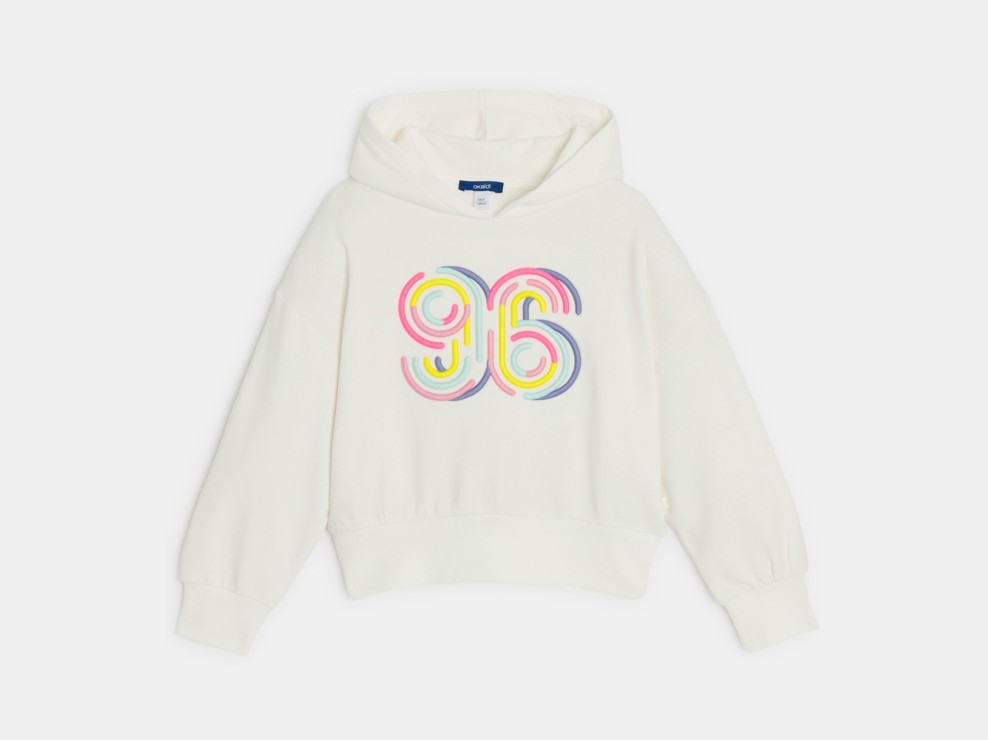 Hoodie bestickt weiß Mädchen 2