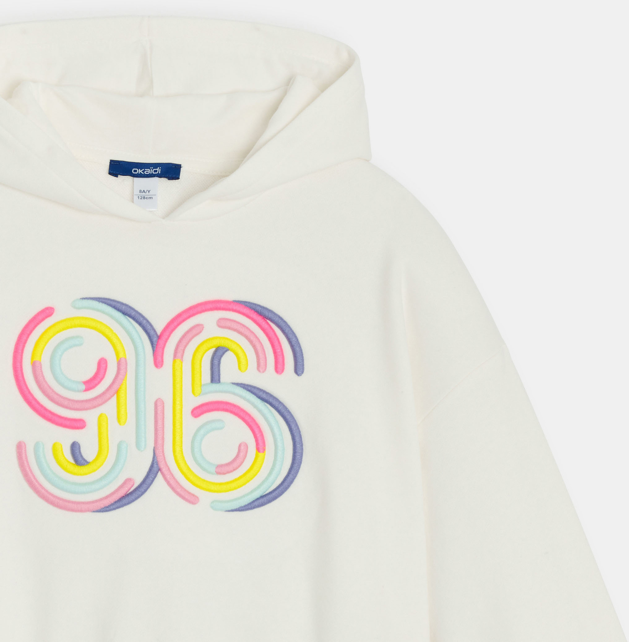 Hoodie bestickt weiß Mädchen 2