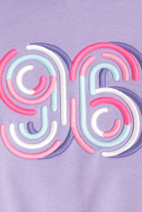 Hoodie bestickt blasslila Mädchen 2