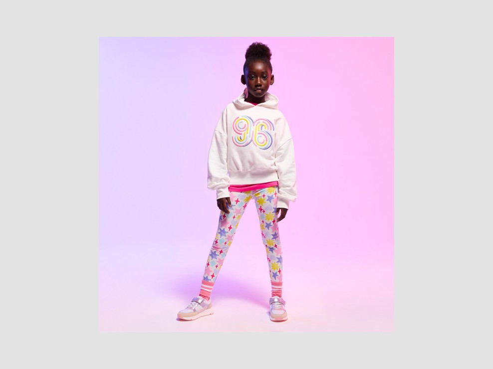 Hoodie bestickt weiß Mädchen 1