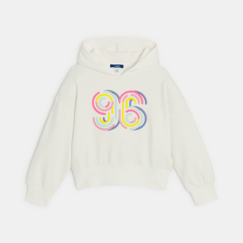 Hoodie bestickt weiß Mädchen