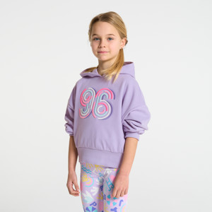Hoodie bestickt blasslila Mädchen