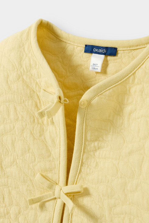 Veste matelassée jaune fille