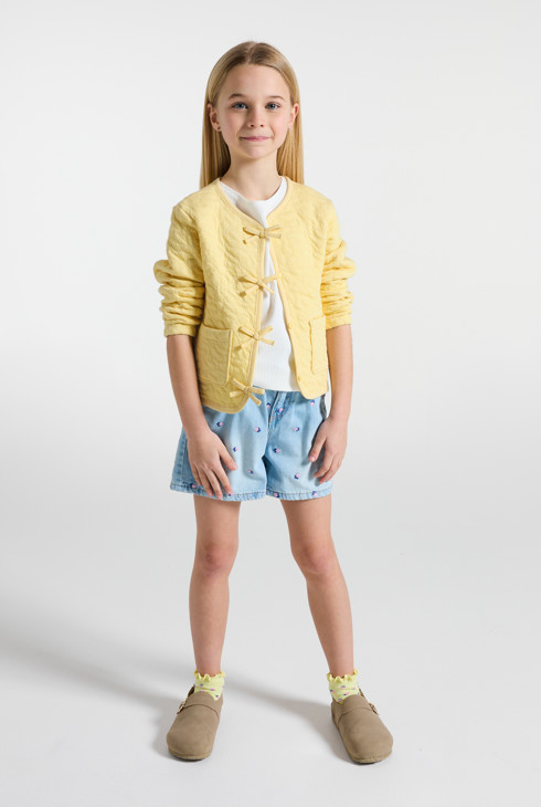 Veste matelassée jaune fille 1