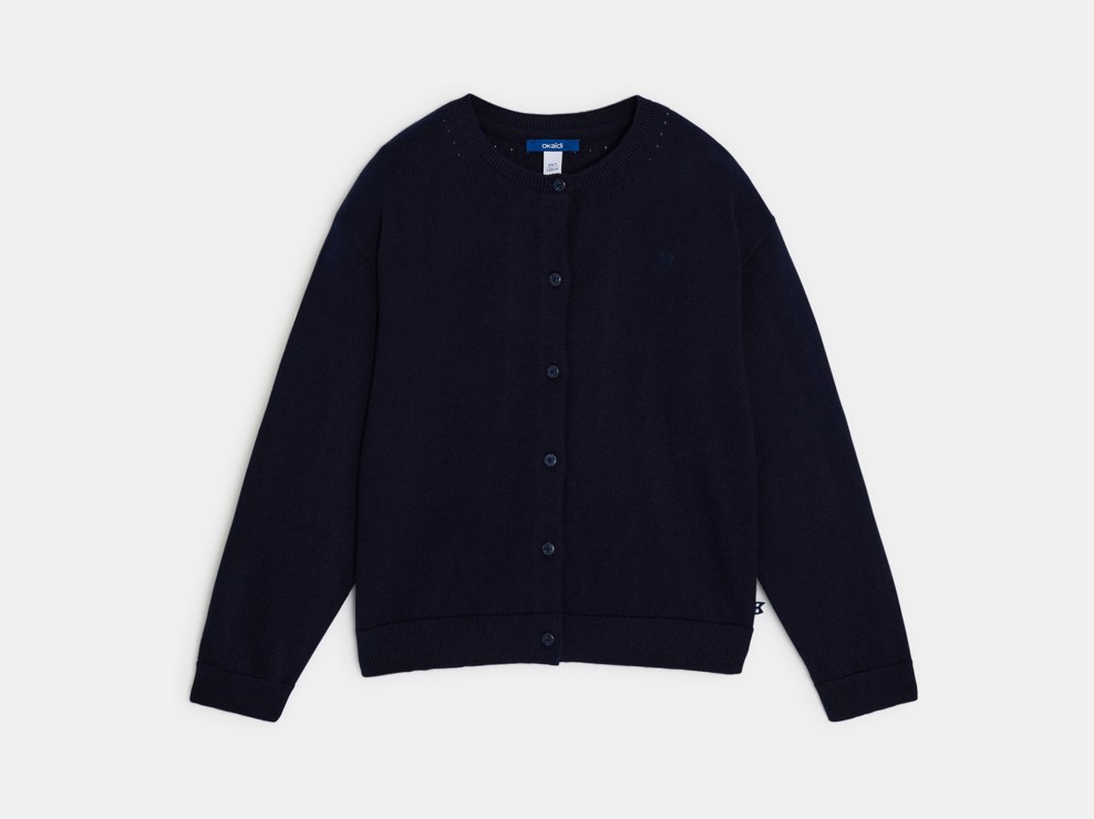 Strickjacke modisch marineblau Kleinkind Mädchen 1