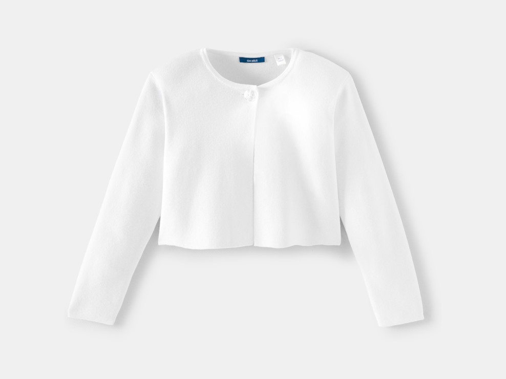 Bolero Strick weiß Mädchen 1
