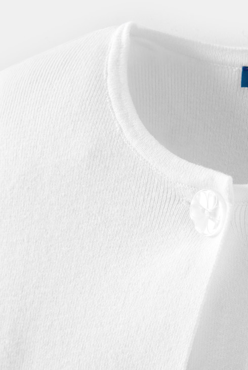 Boléro maille tricot blanc fille 2