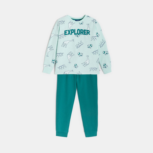 Pyjama Vert À Motif Animalier Garçon - Vert Aqua - 5A - OKAIDI