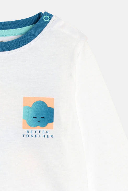 T-Shirt Wolke weiß Kleinkind Junge 2