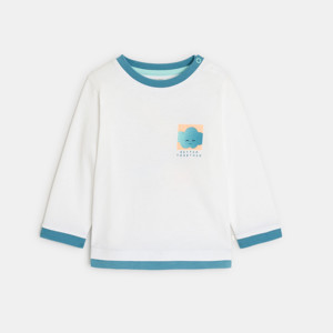 T-Shirt Wolke weiß Kleinkind Junge