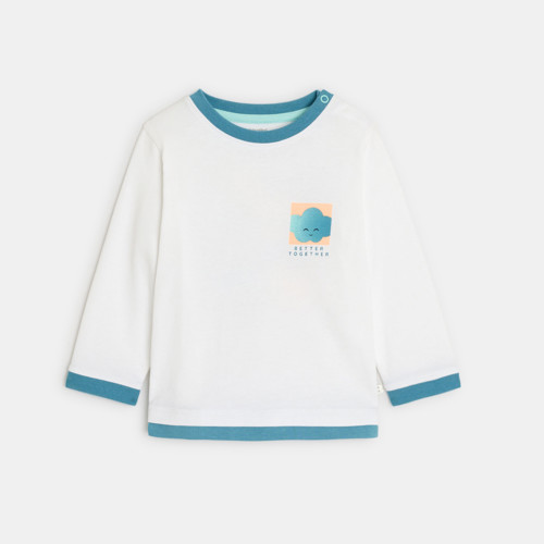 T-shirt Nuage Blanc Bébé Garçon - Blanc - 3M - OBAIBI