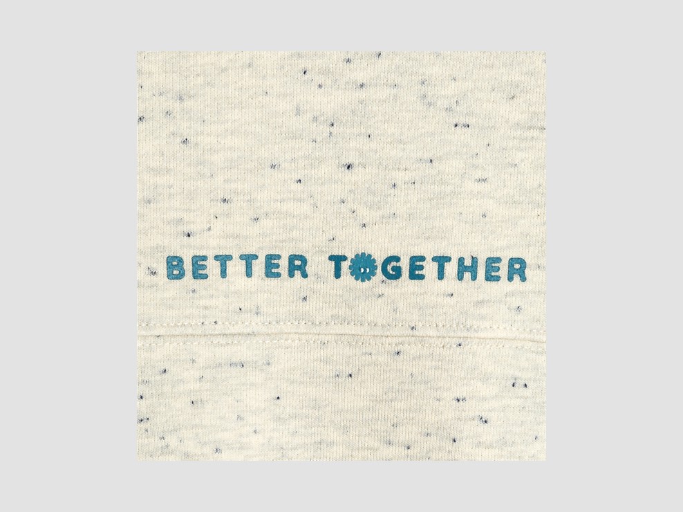 Maglia in tessuto felpato grigio mélange neonato 2