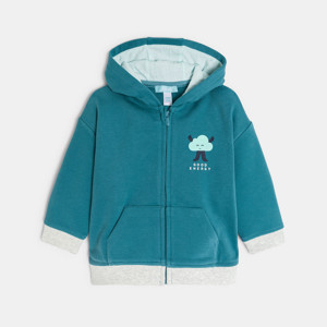 Blaues Jungen-Sweatshirt mit Reißverschluss und Kapuze für Kleinkinder