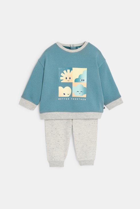 Ensemble sweat et jogging en molleton bébé garçon