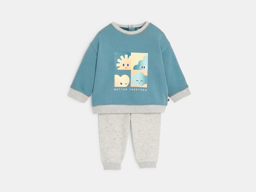 Ensemble Sweatshirt und Jogginghose aus Molton für kleine Jungen 1