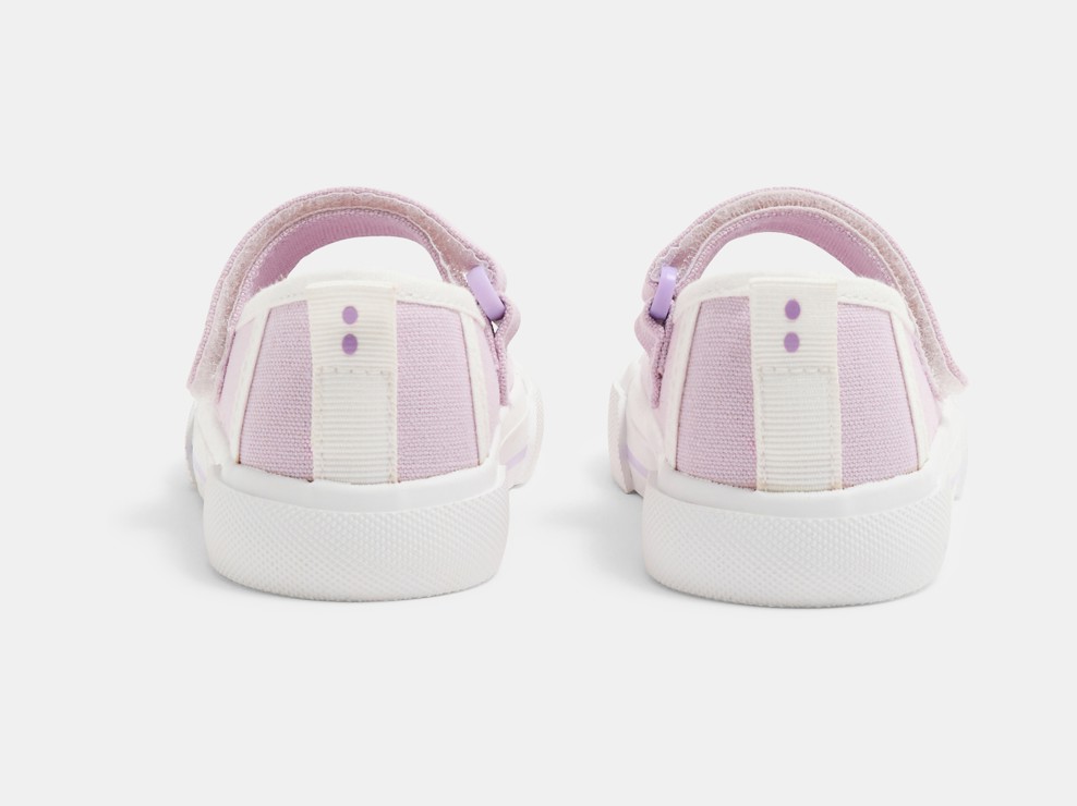Ballerines toile violette bébé fille 2