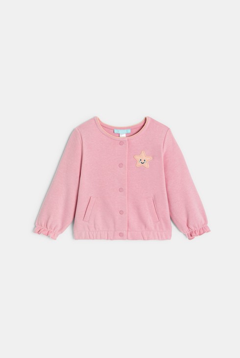 Fleece-Sweatshirt in Rosa für kleine Mädchen 1