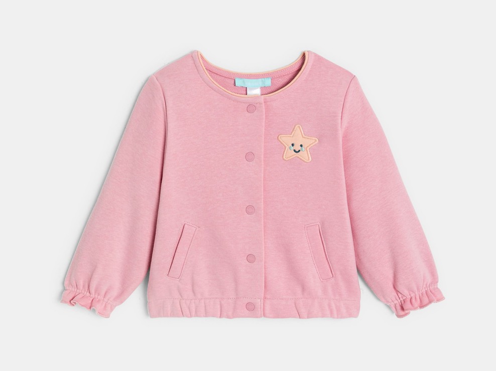 Fleece-Sweatshirt in Rosa für kleine Mädchen 1