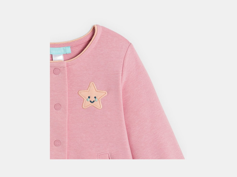 Fleece-Sweatshirt in Rosa für kleine Mädchen 2