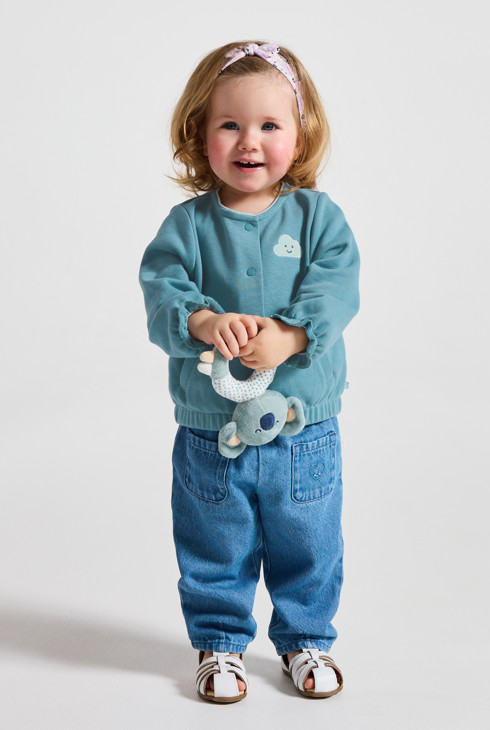 Plavi pulover od upijajuće tkanine za djevojčice 1